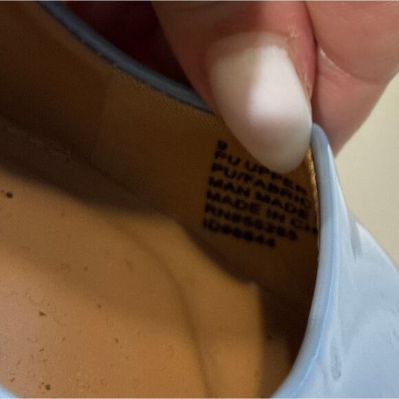 Express Sky Blue Patent Leather Pointy Stiletto Heels Sz 9 - Picture 6 of 8